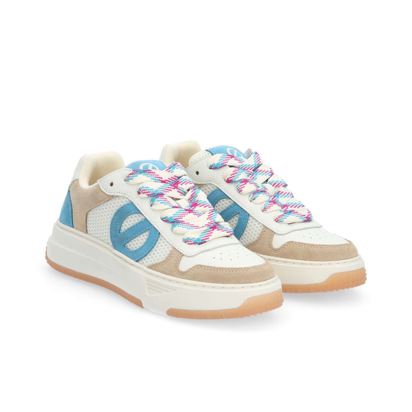 ALISON SNEAKER W - SUEDE/MESH/SUED - BEIGE/BLANC CASSE/BLEU